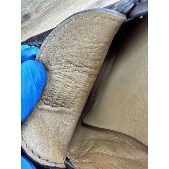 Trenery Size 43|9.5-10 Mens Black Leather Loafer Slip On Driving Moccasi… - Picture 7 of 8